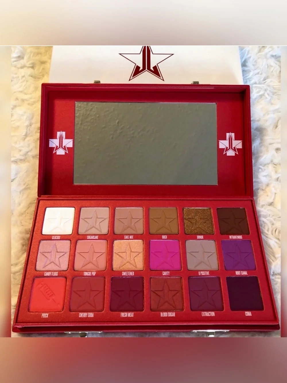 🆕 Jeffree Star Blood Sugar 18 Eyeshadows Palette- Reds Pink Purple- Eye Makeup